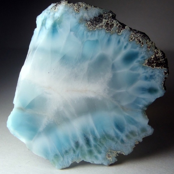 SOLID Sterling Silver Petite Larimar Pendant Necklace - Picture 4 of 6